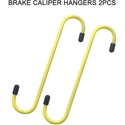 Crochets d'étrier de frein automobile avec embouts en caoutchouc, 2 pièces, cintres d'étrier de frein, excellent étrier de frein with rubber tips jaune