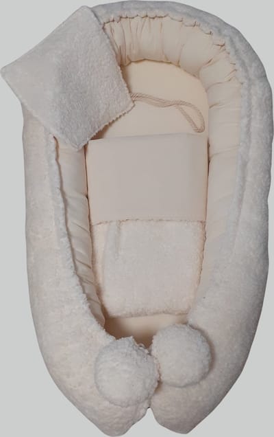 Babynestje Teddy Katoen Crème – Ademend & Zacht – Handgemaakt – Bij Mij