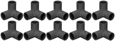 3-Weg PVC Pijpfittingen Set van 10 Stuks - Plastic Tee Verbinder en Hoekconnector voor 25mm Pijpgebruik