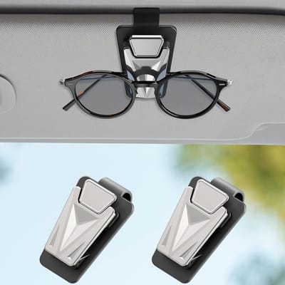 Famanu – Zonnebrilhouder voor autozonneklep, klikbare brillenclips voor verschillende brillen