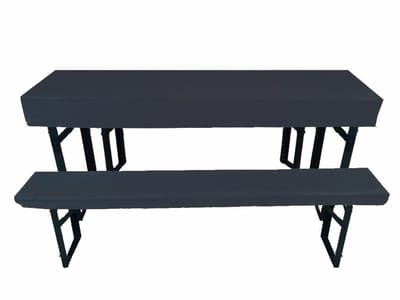 Edition (set van 3) 1x tafelkleed en 2X bierbankhoezen. Grootte en kleuren naar keuze (110 x 60 cm, antraciet)