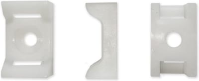 TD47 Schroefzadels tot 4,8mm kabelbinders (M3) Wit - Tie wraps - Tyraps