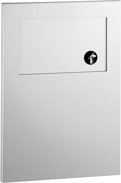Bobrick B-35303 RVS afvalbak voor sanitaire inlegkruisjes, geschikt voor wandmontage