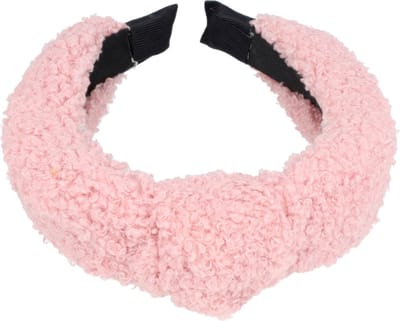 Haarsoires Haarband Diadeem 4cm – Knoop - Teddy – Roze - Zachte Haarbeugel - voor Dames & Meisjes