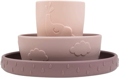 Done by Deer Deer Friends Stick&Stay Dinerset - Powder