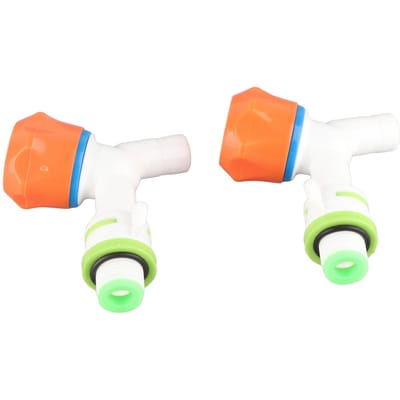 2 PIÈCES Robinet d'eau PPR Plastique G1/2 Filetage extérieur Robinet d'eau froide pour Accessoire de jardin Lave-mains orange