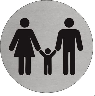 CombiCraft Aluminium deurbordje 'Familie' Ø75 mm met 3M-tape