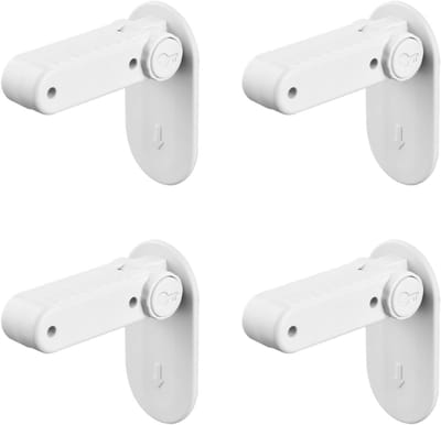 Veiligheidsdeurenhandvatten voor kinderen - 4 stuks zelfklevende levers, eenvoudig te bedienen en zonder resten, ideaal voor raambeveiliging