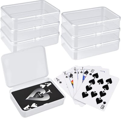 Transparante Kaartenbox voor Speelkaarten - Set van 7 Opbergdozen