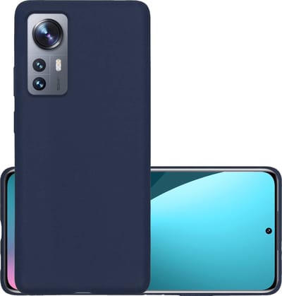 Hoesje - Geschikt voor Xiaomi 12 Pro - Sterk & Shockproof - Hoes Cover - Siliconen Case - Donkerblauw
