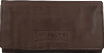 Harold's Lederen portefeuille 19 cm - Dames - Horizontaal - braun