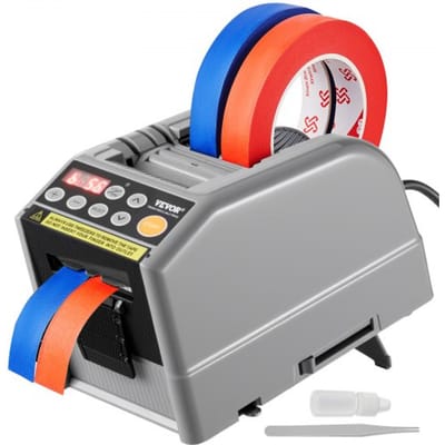 VEVOR Tapehouder Elektrisch Automatische Tapedispenser Elektrische Tapesnijder Verpakkingsmachine Tapesnijmachine 6-60mm Bandbreedte