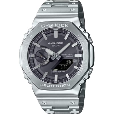 Casio 2100 Serie 200M Waterbestendig Solar Kwarts Uurwerk Roestvrij Staal Band Horloge Heren horloges Zwart GM-B2100SD-1AJF Black Dial black