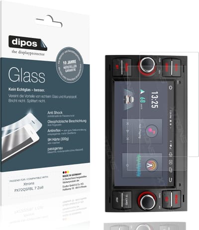 dipos – 2x Matte Pantserfolie geschikt voor Xtrons PX72QSFBL 7 Zoll | 9H Screenprotector