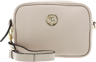 U.S. POLO ASSN. Leren Schoudertas Arlington Crossbody Bag Cream White Crème