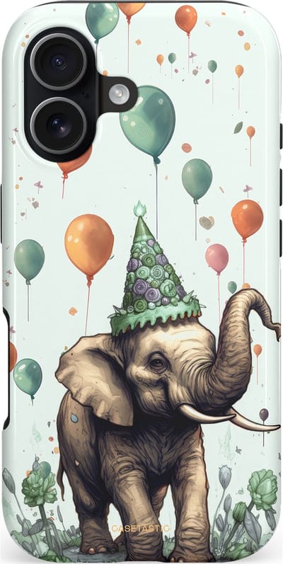 Casetastic hoesje geschikt voor Apple iPhone 17 - MagSafe - Dubbellaagse bescherming - Ballolifant - Fashion Case - Wit Grijs Donkergrijs Taupe