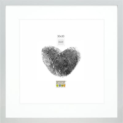 Deknudt Frames fotolijst - zilver met passe-partout - 20x20 / 30x30 cm