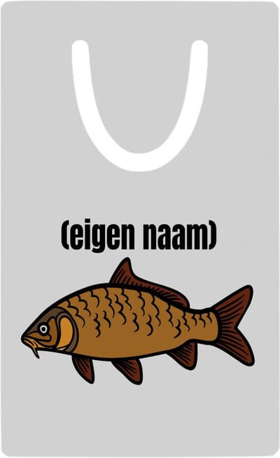 Hacebo® - vis met eigen naam metalen boekenlegger - Vis - vissen liefhebbers - iemand die houdt van vissen - verjaardag - cadeau - kado Bladwijzer boekenleggers - 7.6 cm x 5cm