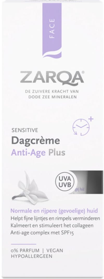ZARQA Dagcrème Anti-Age Plus Sensitive 50ml - met SPF - hypoallergeen