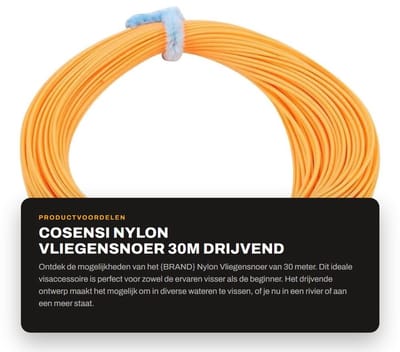 Dailygoods- Vliegensnoer 30M - Drijvend Nylon - WF 4/5/6/7/8 - Voor Stream/Rivier/Meer - Voor Outdoorsport - Ideaal voor Vissen - Vliegvislijn