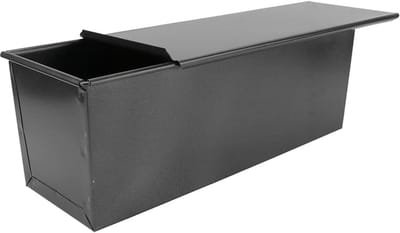Broodpan met Deksel - Toastvorm Bakvorm - Brood Bakken - Antiaanbaklaag - 32.5 cm Lengte - Zwart