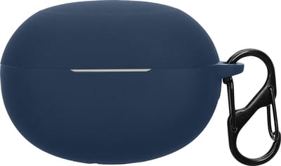 kwmobile cover voor oordopjes case - geschikt voor Realme Buds Air 6 Pro - Trendy beschermhoes draadloze oordopjes in donkerblauw