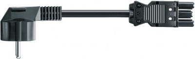 Wieland Stroomkabel - Schuko Haaks naar GST18-3® - 3G1,50mm² - 3 meter - Zwart