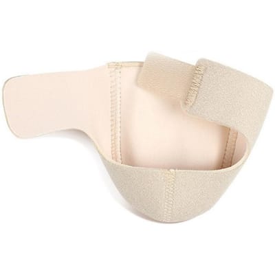 1 Paar Hielbeschermers Ademende Hielkussen Ondersteuning Verstelbare Hielcups voor Plantar Fasciitis S (36-40) beige