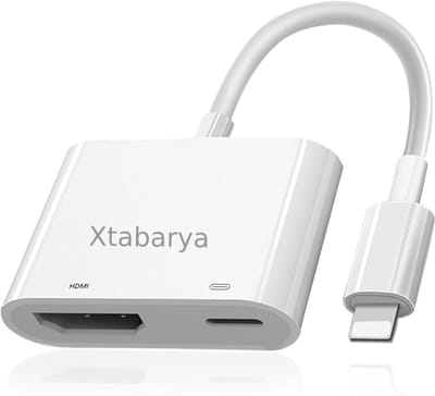 Xtabarya 8 pin Naar Hdmi Adapter Tv 1080P Hd Digital Av Adapter Converter | Geschikt Voor Iphone Ipad Naar Tv Hetzelfde Scherm | Geschikt Voor Iphone lightning Hdmi Kabel