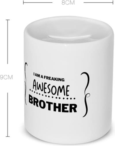 Akyol - i am a freaking awesome brother Spaarpot - Broer - geweldige broer - liefste broer - verjaardag - cadeau - kado - bedankje - geschenk - 350 ML inhoud
