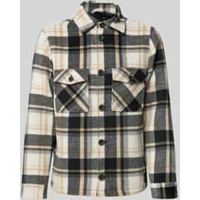 Regular fit overhemdjack met wol
