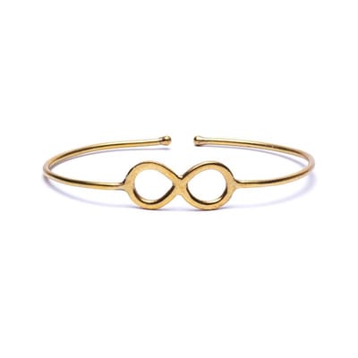 Armband Infinity messing goudkleurig verstelbaar