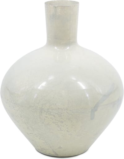 Vaas metaal white marble