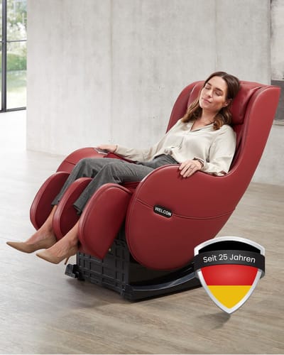 WELCON Easyrelaxx elektrische 3D massagestoel – Zero Gravity – Shiatsu – warmtefunctie – rood