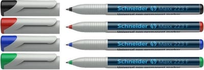 Schneider universele non-permanent marker - Maxx 223 - F - 4 stuks assorti - S-112394
