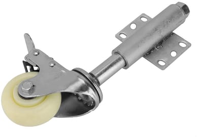 Veerbelaste Caster - Zwenkwiel met Rem - Materiaal Transport - Hoge Laadcapaciteit - 3 Inch Nylon