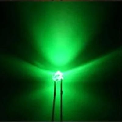 1.8mm led met kabel 20cm 12v 10 stuks Kleur Groen