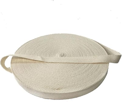 Katoenen Biasband van 50 meter, Twill Tape en Naaitape voor Creatieve Projecten, Beige, 2 cm, Perfect voor Handwerken en Breien