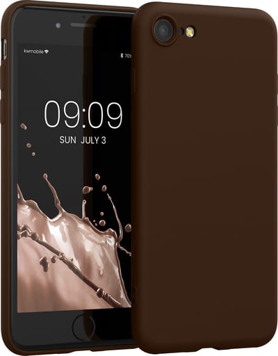 kwmobile telefoonhoesje geschikt voor Apple iPhone SE (2022) / iPhone SE (2020) / iPhone 8 / iPhone 7 - Hoesje voor smartphone - Back cover in chocoladebruin