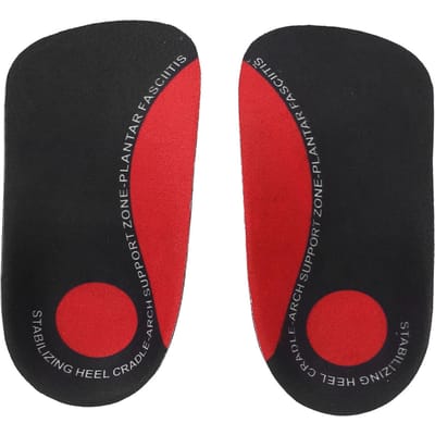 1 Paire Coussinets de Soutien de la Voûte Plantaire pour Pieds Plats Anti-Transpirants Soulagent la Pression Antidérapants Soutien de la Voûte Plantaire Orthotique M (39?42) red