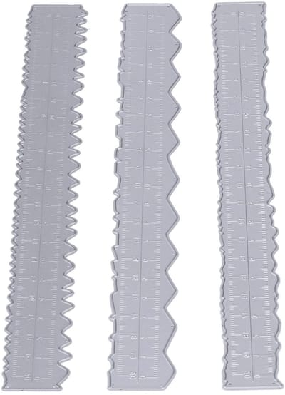 Dailygoods- Papierliniaal Metalen - Scheurliniaal - Snijsjabloon - Doe-het-zelf Handwerk - Lichtgewicht - Duurzaam Koolstofstaal - Stansvorm