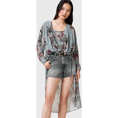 AllSaints Avala Top Adena Dusty Blue Taglia: 4 | Magliette intime Outlet | Donna | Blu