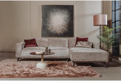 Tower Living Leeds 2 5-AL + Chaise R - Touch 04 Taupe