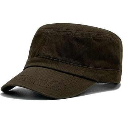 Lente en Zomer Platte Top Hoed Mannen en Vrouwen Modieuze Dunne Ademende Baseballpet Buiten Gepersonaliseerde Zonneklep Militaire Hoed Baseballpet M（56-58cm） black