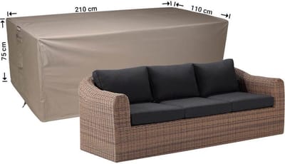 Raffles Covers Loungebank hoes - 210 x 110 H: 75 cm - RLB210110XL - Waterdicht - Ademend - UV-bestendig - Elastisch rijgkoord - Beschermhoes tuinmeubelen