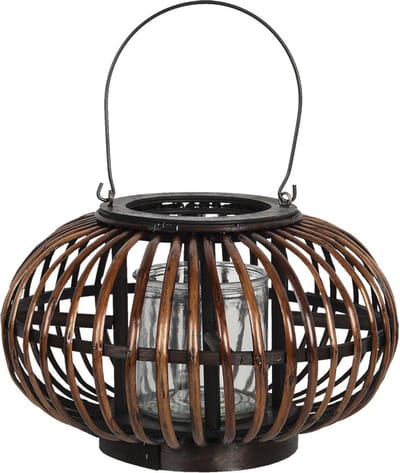 Clayre & Eef Windlicht Ø 34x21 cm Bruin Hout