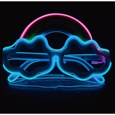 Draadloze EL lichtgevende bril disco lichtgevende LED online beroemdheid zonnebril pixel KTV bar sfeer concert flits Blue blue