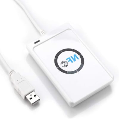 NFC Lezer en Schrijver, ACR122U ISO 14443A/B, Contactloze Kaartlezer met 424Kbps Snelheid voor Computer en Software