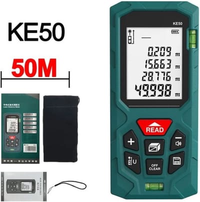 Lasermeter – Afstandmeter 50 Meter Bereik – Laser Meter Met Hoge Precisie – Afstandsmeter Laser – Rangefinder - Digitaal Meetlint