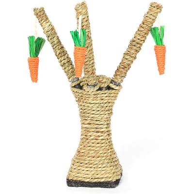 Fournitures pour animaux de compagnie Jouets pour chats Jouets carotte amusants à mâcher Table à sauter pour chat debout amusante beige